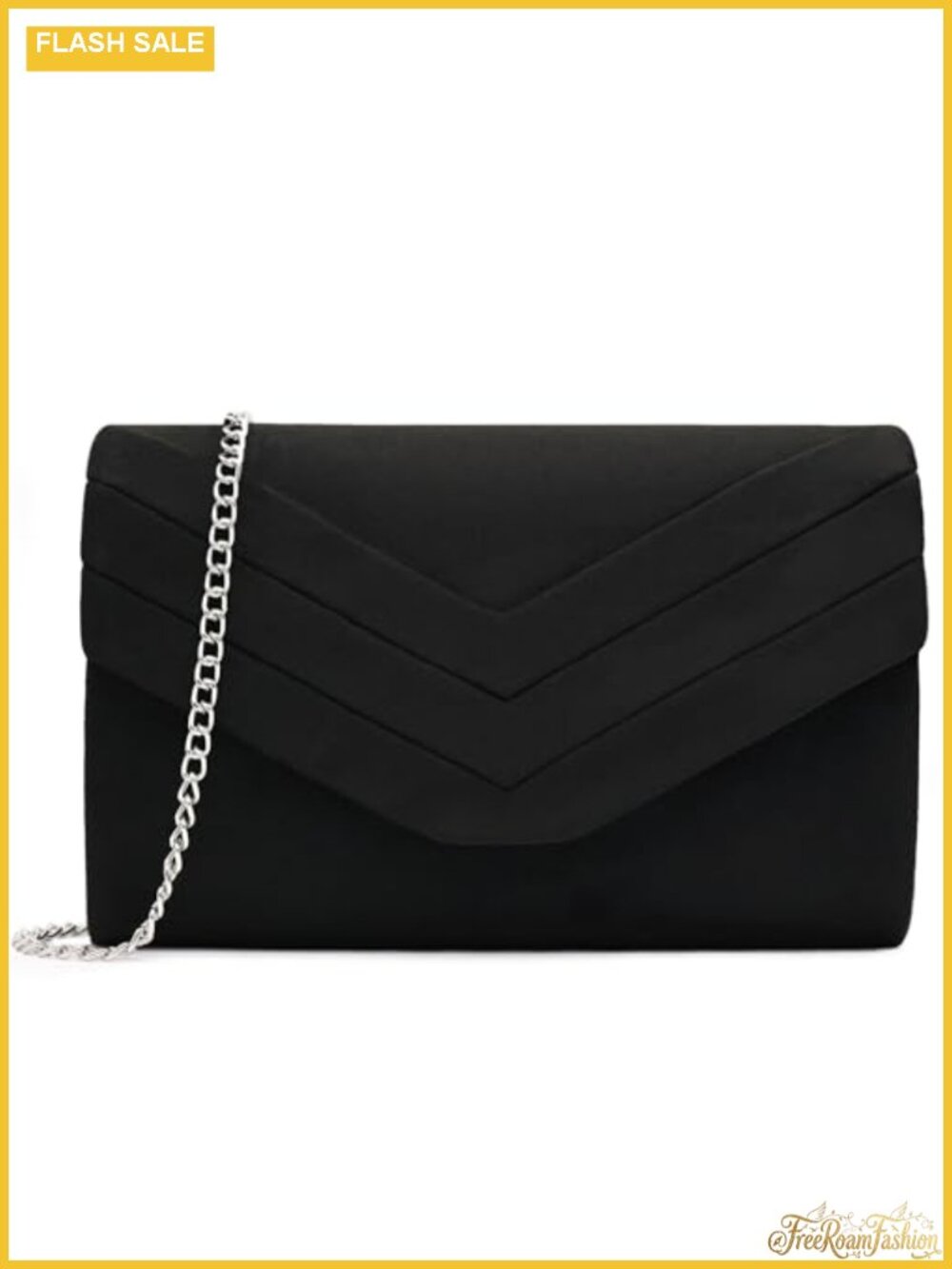 Suede Pleated Evening Clutch with Chain Strap for Wedding Party